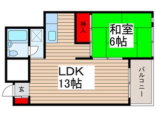 市川サンハイツ（１００２）の物件間取画像